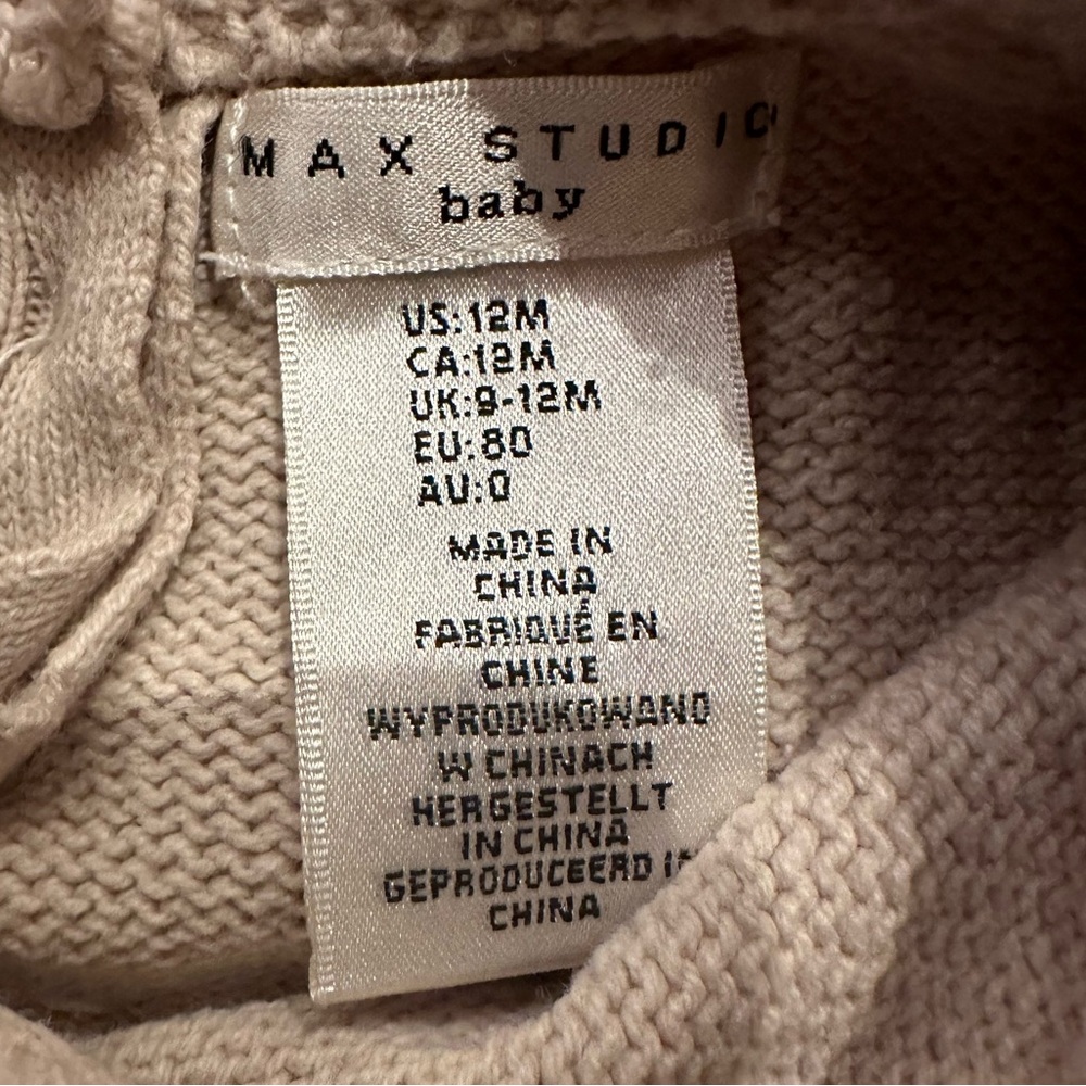 Max Studio‎ Baby Holiday Sweater Dress, Size 12M, MSRP $30 - Picture 6 of 6